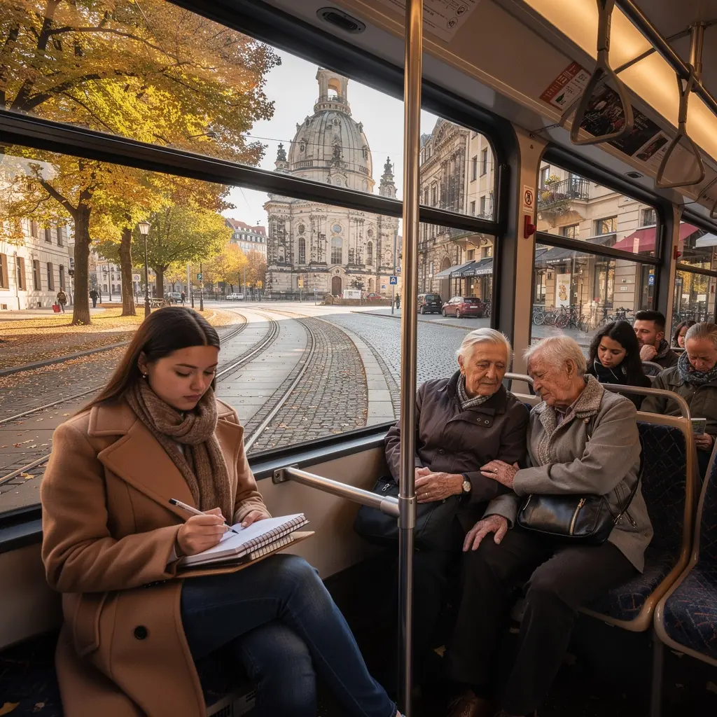 Eine Landkarte von Deutschland mit eingezeichneten öffentlichen Verkehrsrouten und Verbindungen.